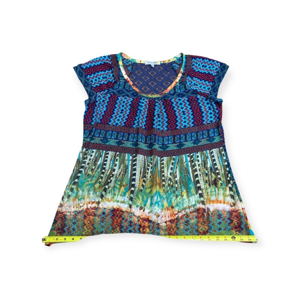 Multicolor Patterned Women's Blouse - Picture 7 of 13